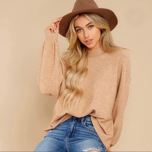 NWT Straight Shot Heather Camel Sweater